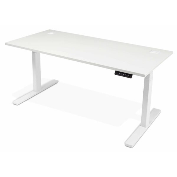 Evolve Electric Standing Desk 1800 x 800 White Top With Cable Ports